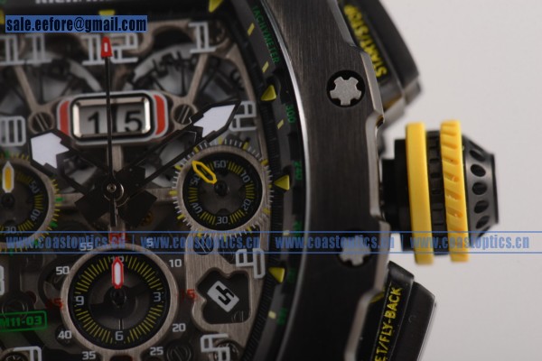 Richard Mille RM 011 Felipe Massa Flyback Watch 1:1 Replica PVD RM 011